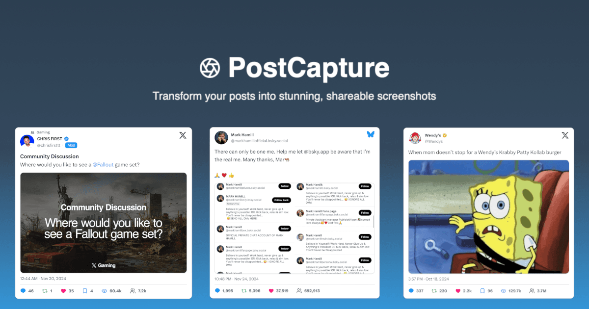 PostCapture.com preview