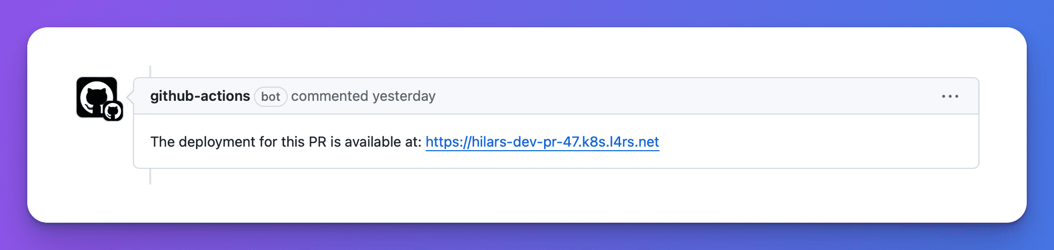 Github PR Comment